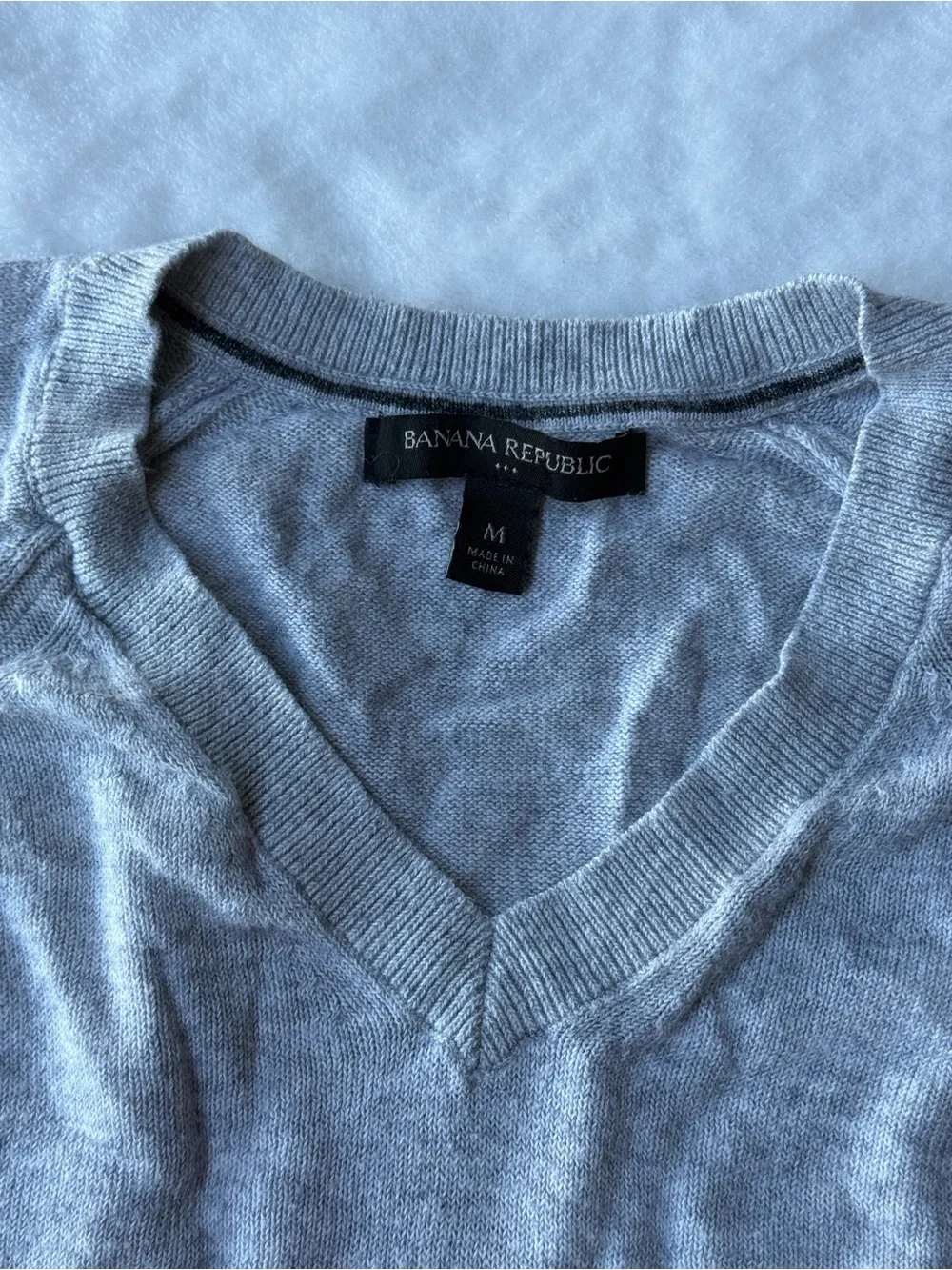 Banana Republic Light Blue V-Neck Sweater